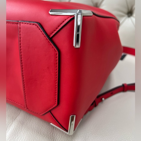 NWT Alexander Wang Prisma Red Leather Backpack Adult size large - Picture 10 of 13